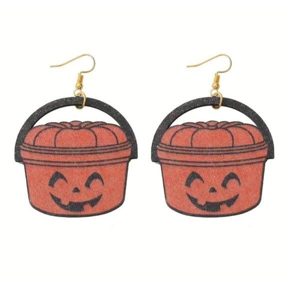 HALLOWEEN McBucket Trick or Treat Bucket Earrings NEW - Picture 2 of 3
